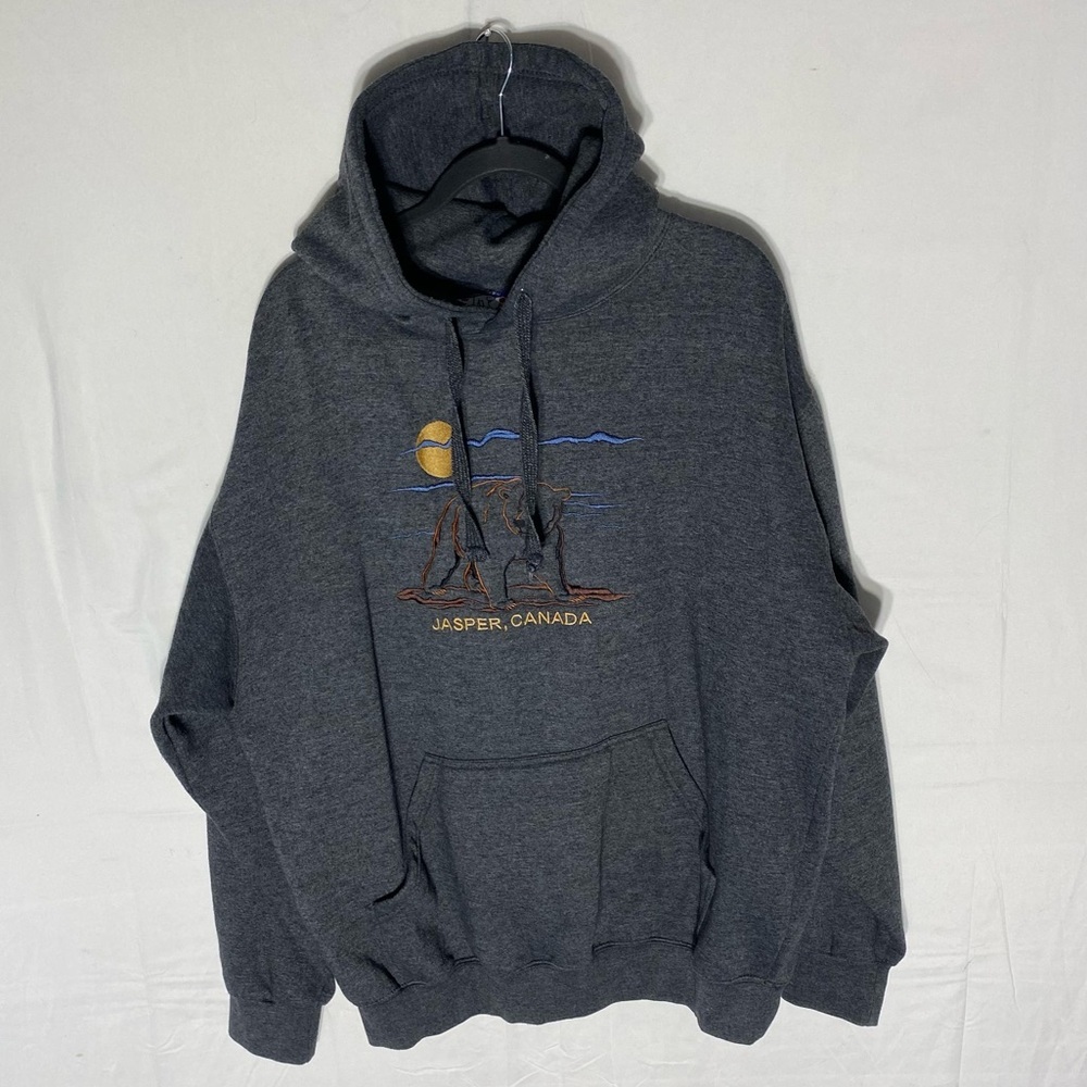 Vintage Northern Lifestyles Canada Grey Embroidered Jasper Canada Hoodie XL - Picture 16 of 16